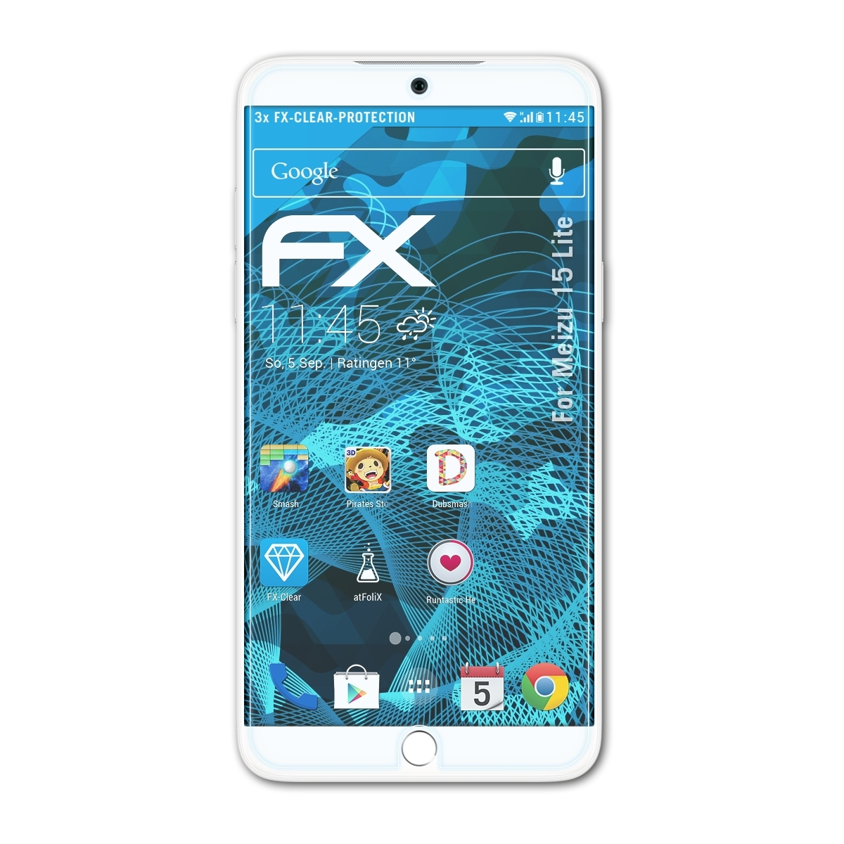 ATFOLIX 3x 15 Displayschutz(für Meizu FX-Clear Lite)