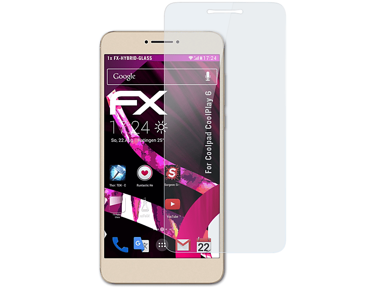 FX-Hybrid-Glass 6) CoolPlay Coolpad ATFOLIX Schutzglas(für