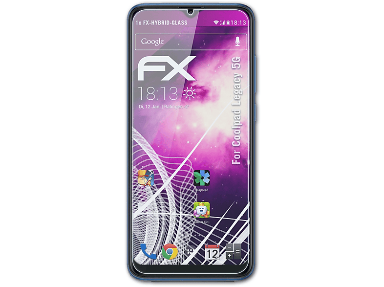 ATFOLIX FX-Hybrid-Glass Schutzglas(für Coolpad 5G) Legacy