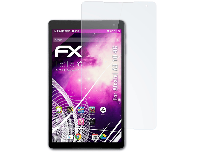 FX-Hybrid-Glass ATFOLIX Alcatel 10 A3 Schutzglas(für 4G)