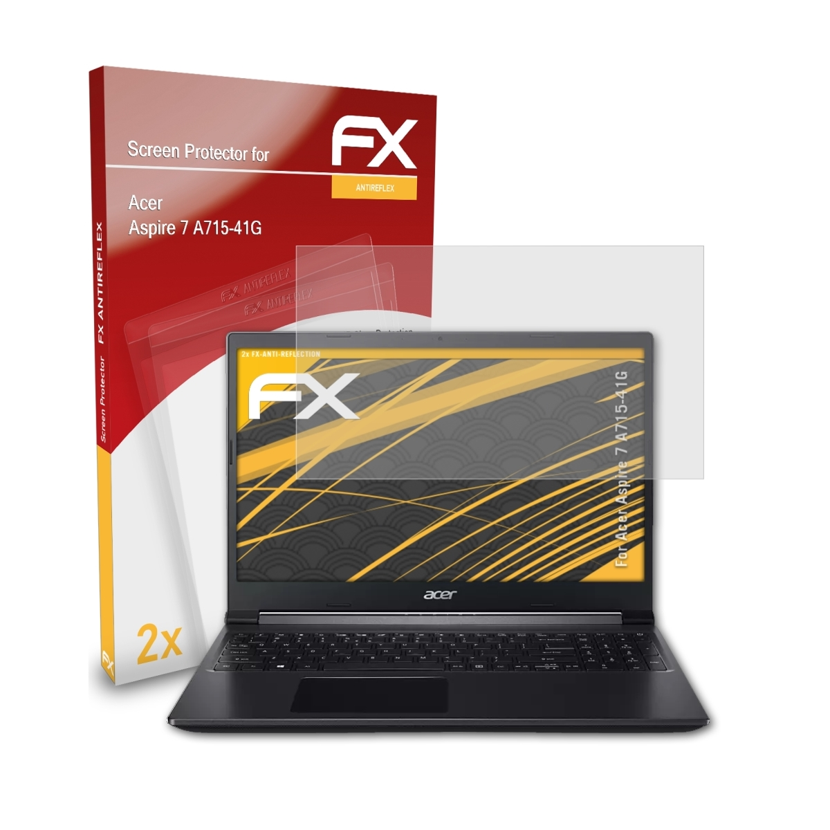 ATFOLIX 2x FX-Antireflex Displayschutz(für 7 Acer Aspire A715-41G)