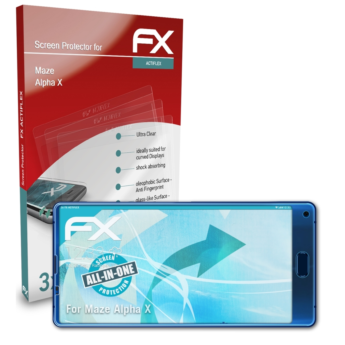 ATFOLIX 3x FX-ActiFleX Displayschutz(für Maze Alpha X)