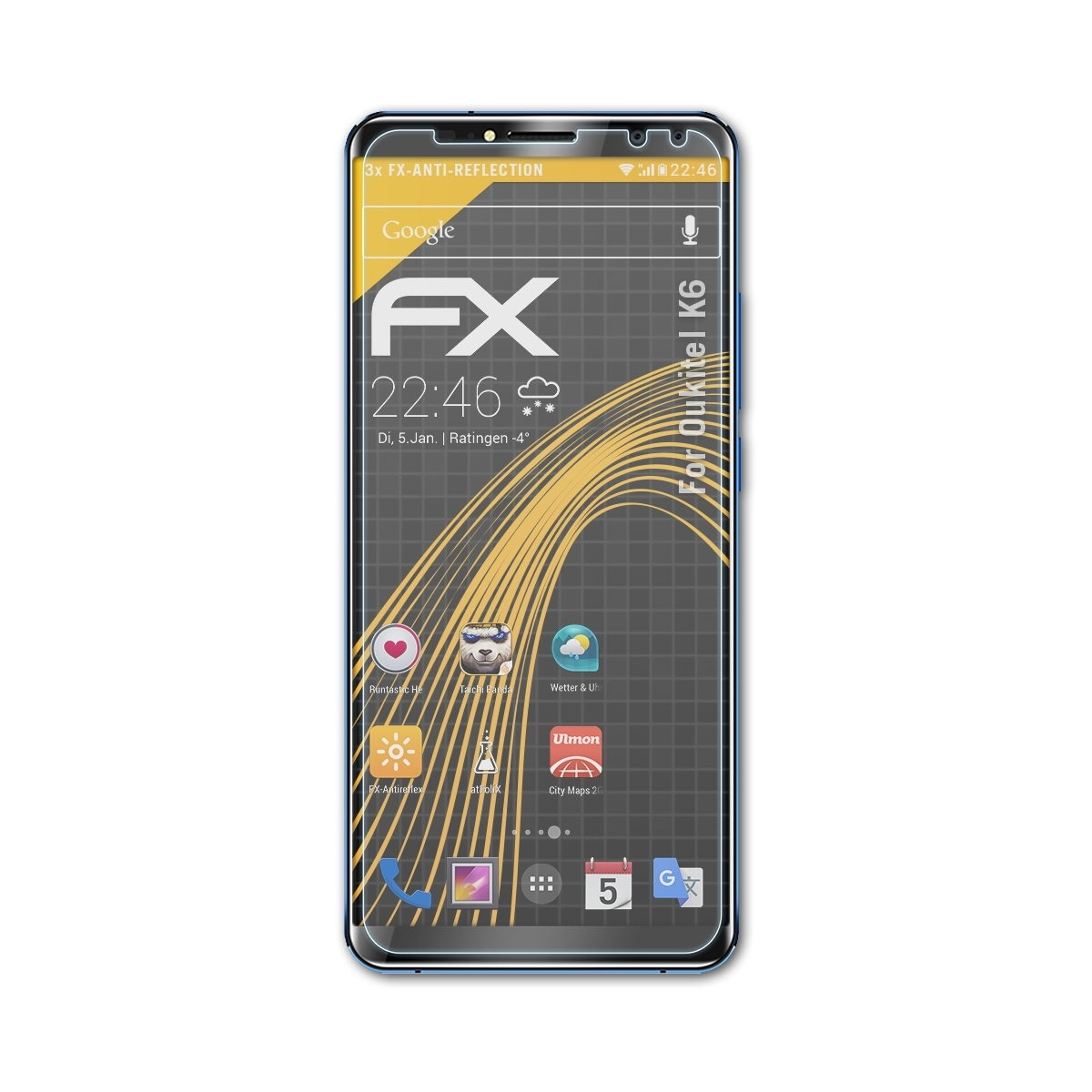 FX-Antireflex 3x K6) Oukitel ATFOLIX Displayschutz(für