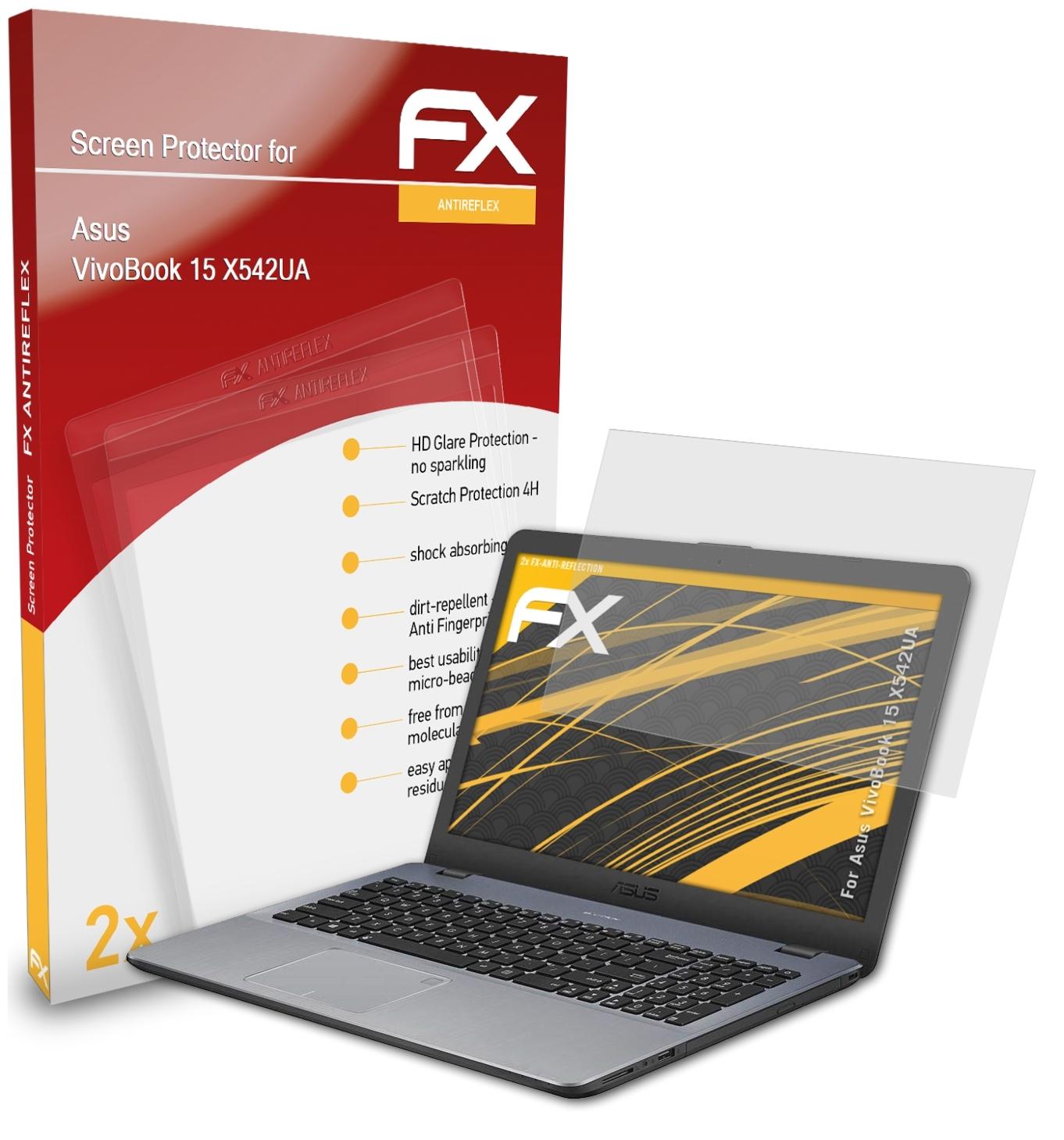 ATFOLIX 2x FX-Antireflex Displayschutz(für (X542UA)) 15 Asus VivoBook