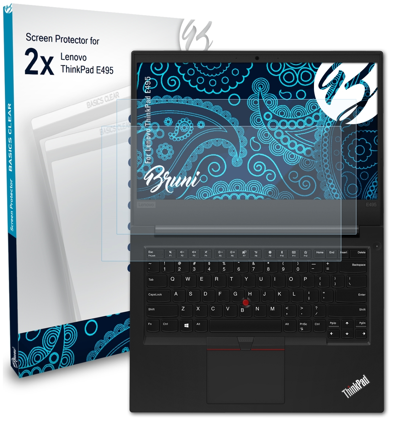 ThinkPad E495) BRUNI Schutzfolie(für 2x Lenovo Basics-Clear