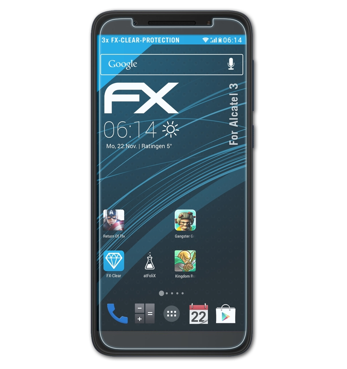 FX-Clear ATFOLIX 3x 3) Displayschutz(für Alcatel