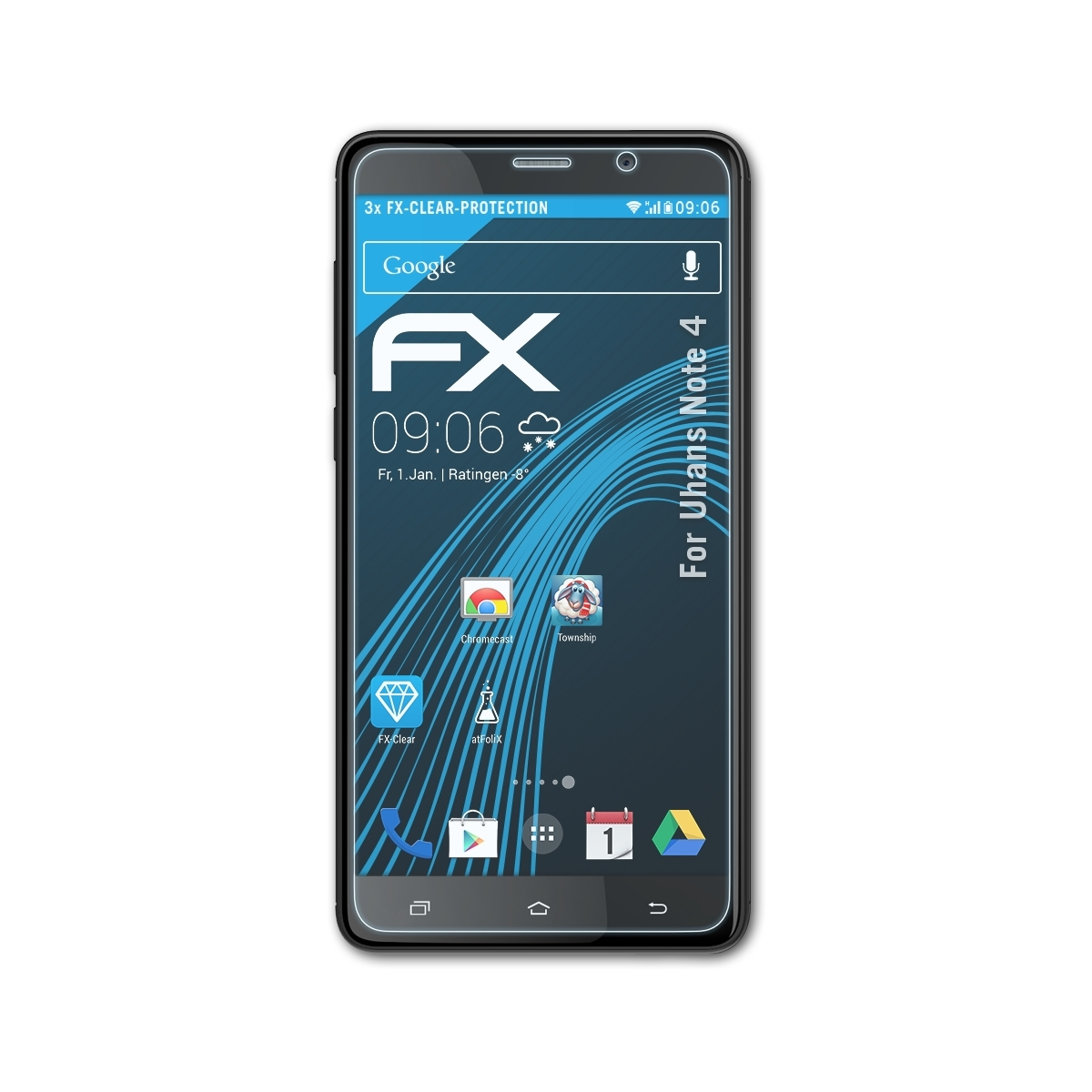 FX-Clear 3x Uhans Displayschutz(für 4) Note ATFOLIX