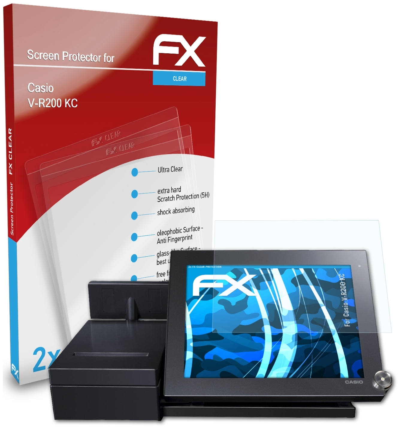 Displayschutz(für FX-Clear Casio ATFOLIX 2x V-R200 KC)