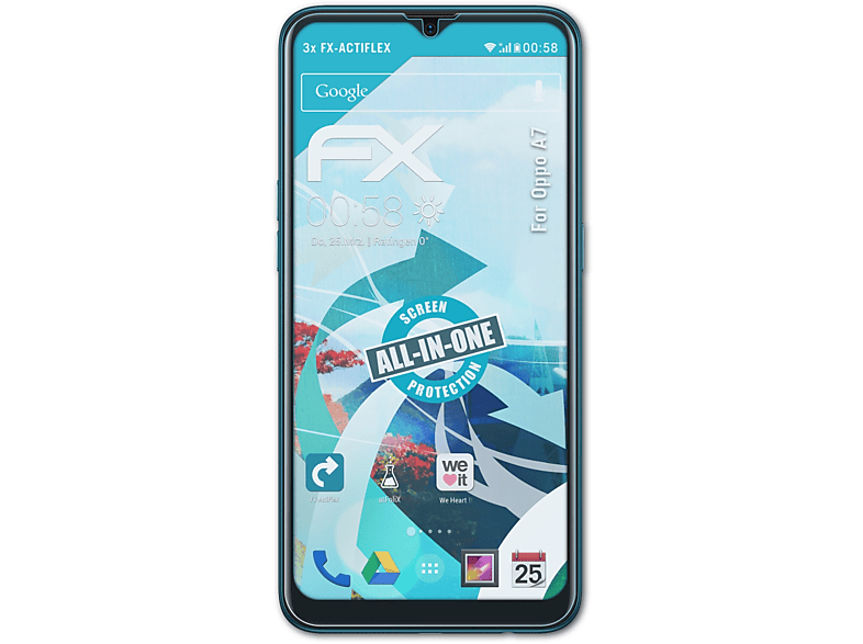 ATFOLIX 3x FX-ActiFleX Displayschutz(für Oppo A7)