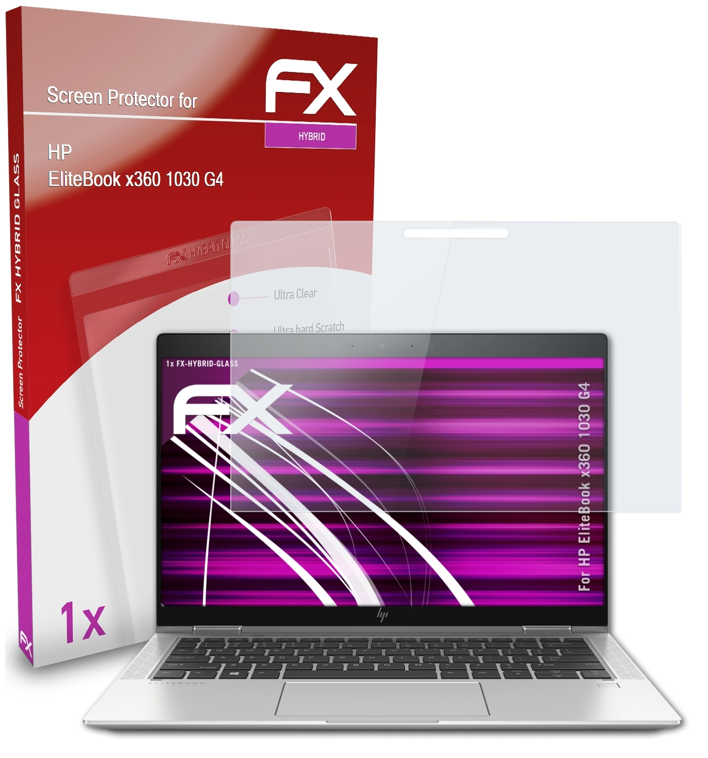 ATFOLIX FX-Hybrid-Glass Schutzglas(für HP x360 G4) EliteBook 1030