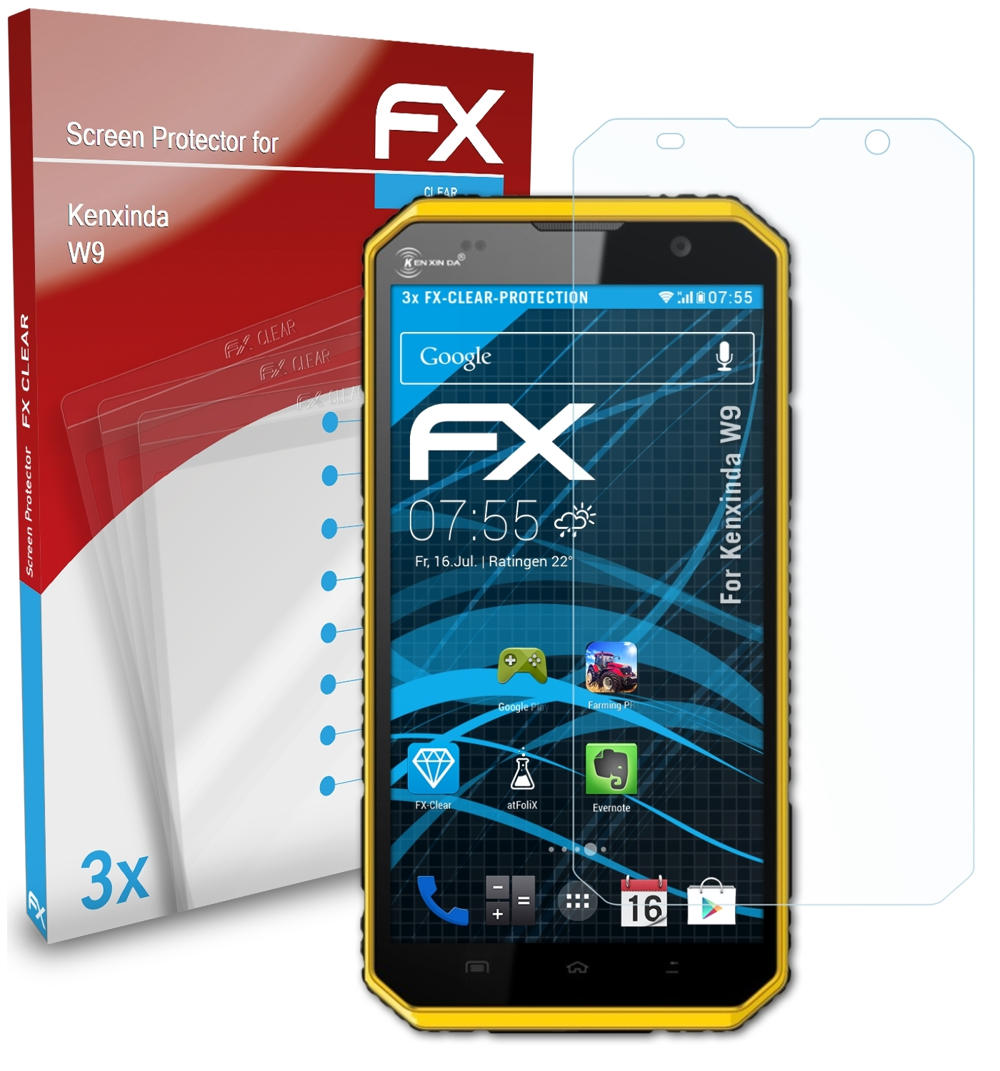 Displayschutz(für ATFOLIX FX-Clear Kenxinda 3x W9)
