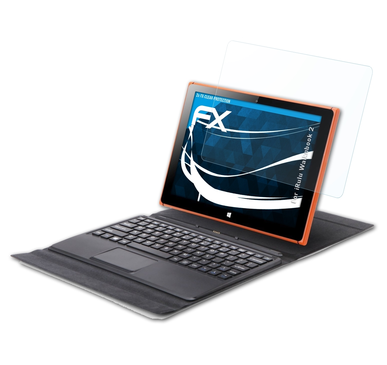 ATFOLIX 2x FX-Clear Displayschutz(für iRulu 2) Walknbook