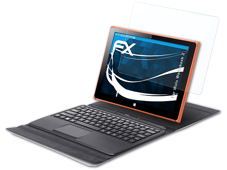 ATFOLIX 2x FX-Clear Displayschutz(für iRulu 2) Walknbook