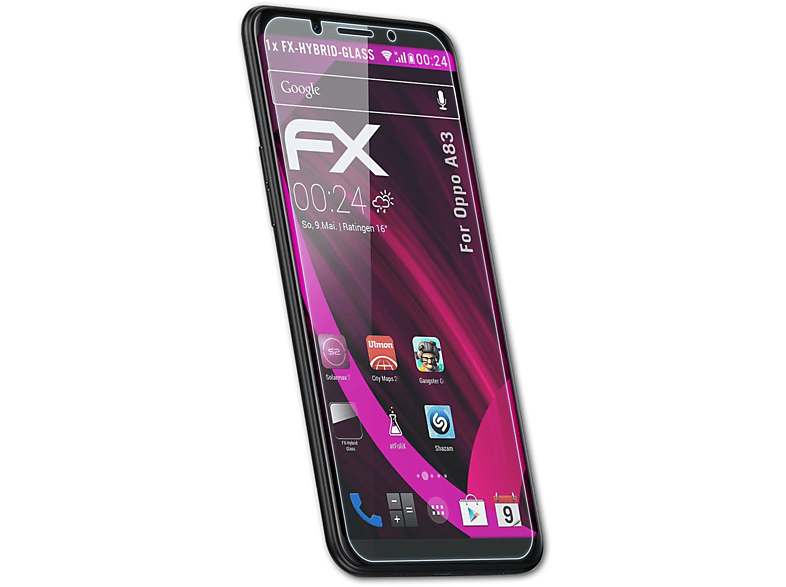 ATFOLIX FX-Hybrid-Glass Schutzglas(für Oppo A83)