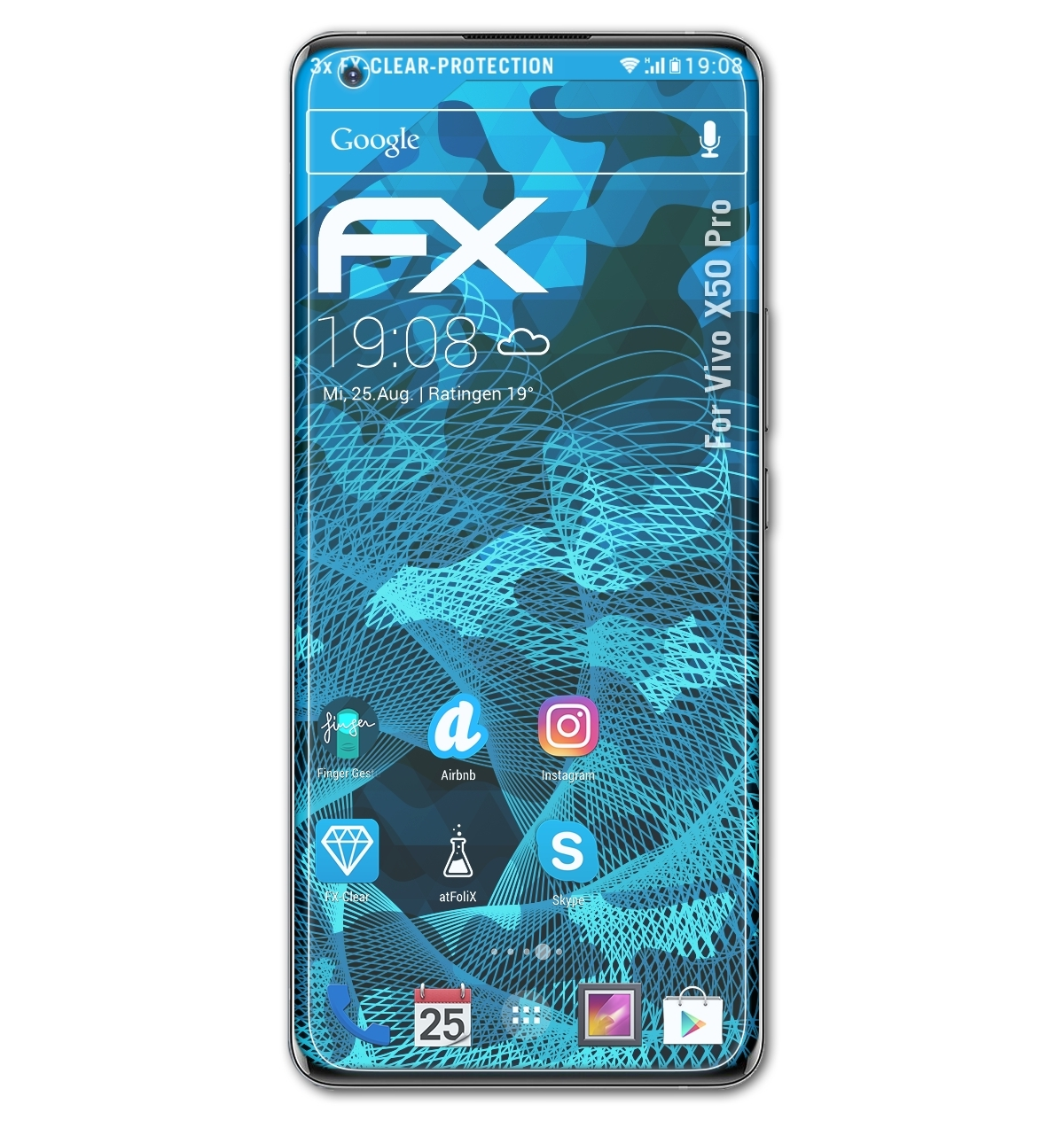 ATFOLIX 3x FX-Clear Displayschutz(für X50 Vivo Pro)