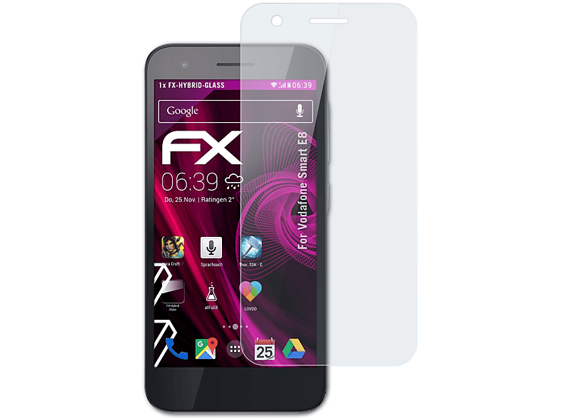 ATFOLIX FX-Hybrid-Glass Schutzglas(für Smart Vodafone E8)
