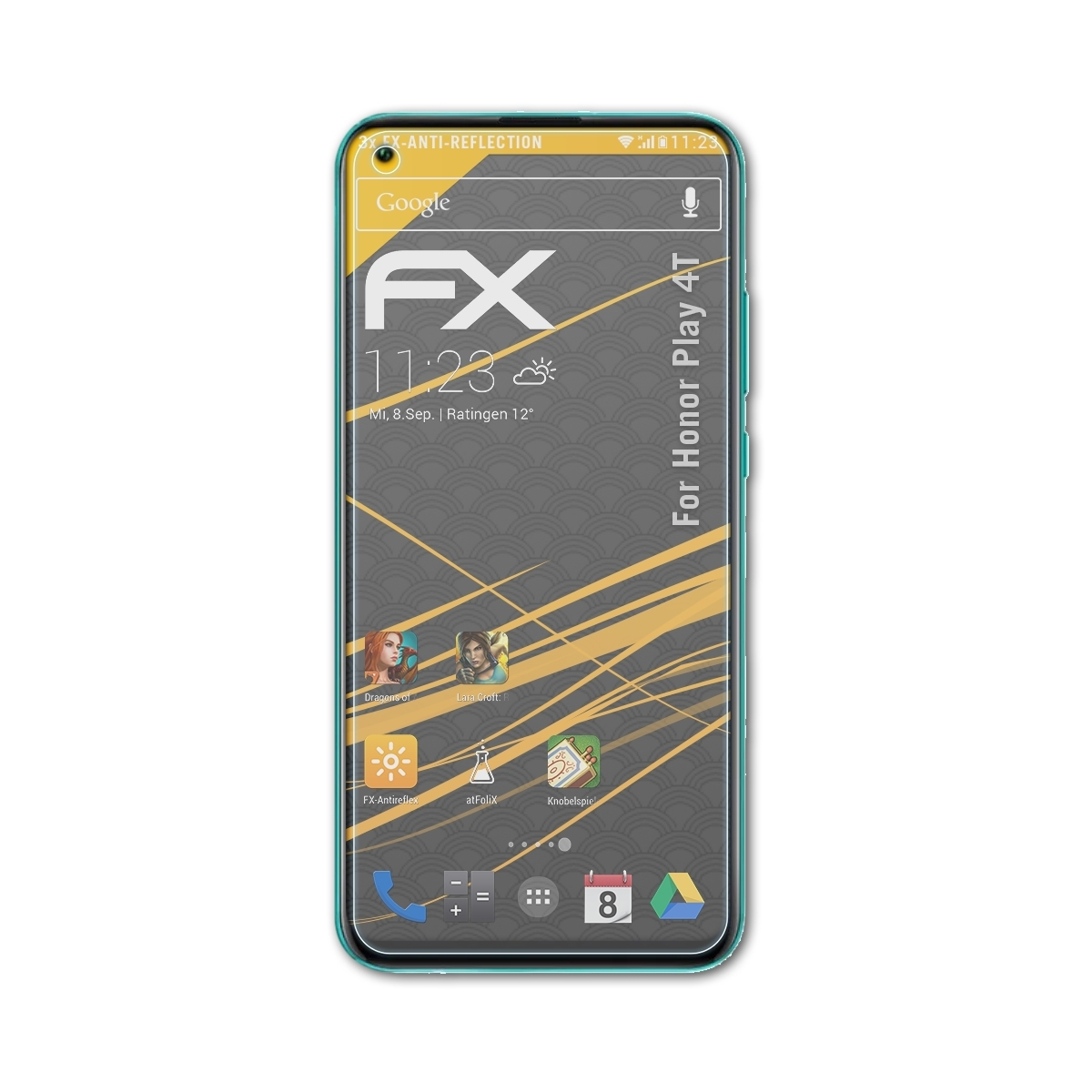 Honor FX-Antireflex 4T) Play ATFOLIX Displayschutz(für 3x
