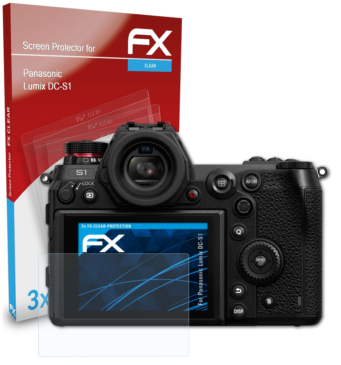 FX-Clear DC-S1) Lumix Displayschutz(für 3x ATFOLIX Panasonic