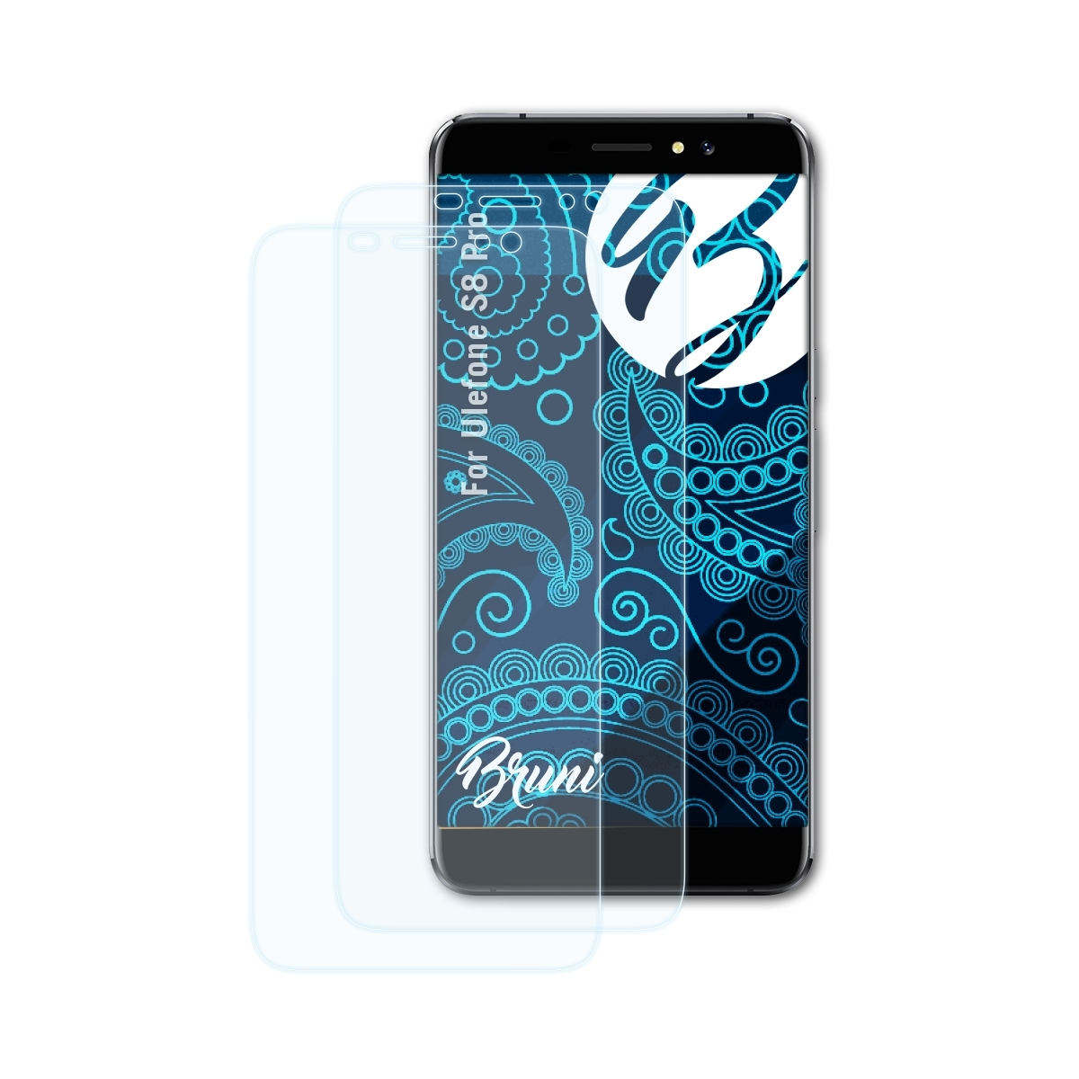BRUNI 2x Basics-Clear Schutzfolie(für Ulefone S8 Pro)