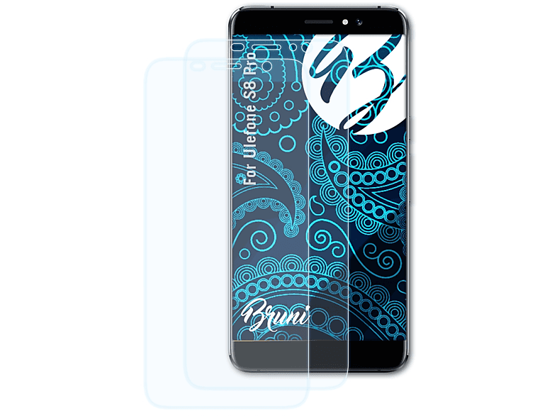 BRUNI 2x Basics-Clear Schutzfolie(für Ulefone Pro) S8