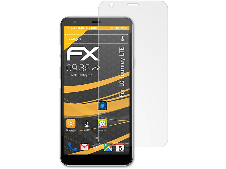 3x ATFOLIX LG Displayschutz(für LTE) Journey FX-Antireflex
