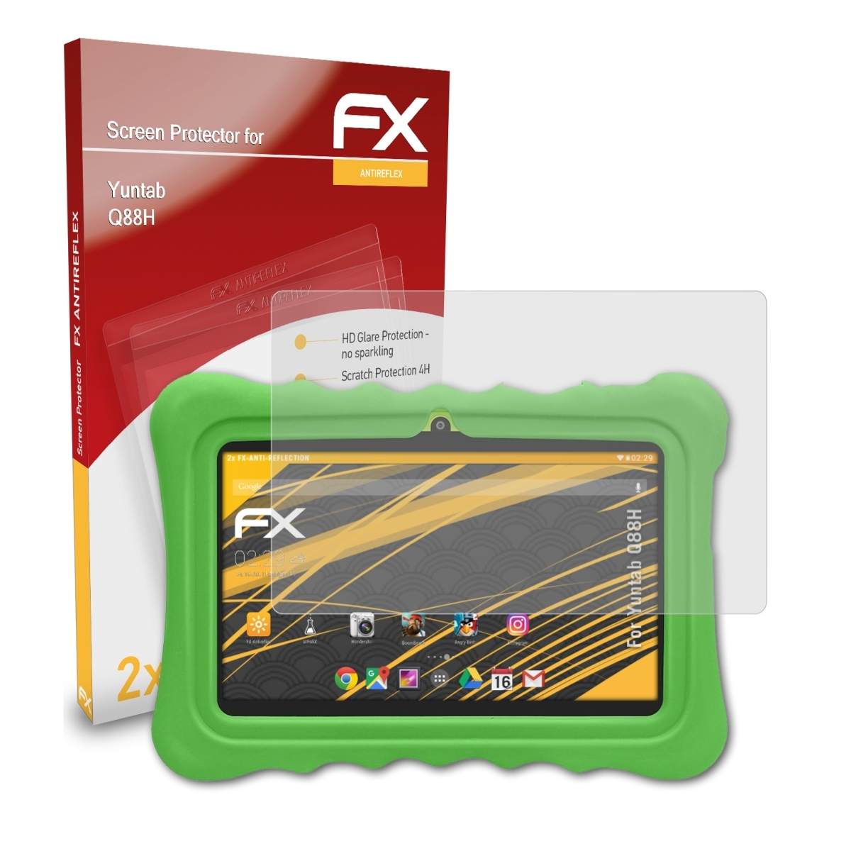 ATFOLIX 2x FX-Antireflex Displayschutz(für Q88H) Yuntab