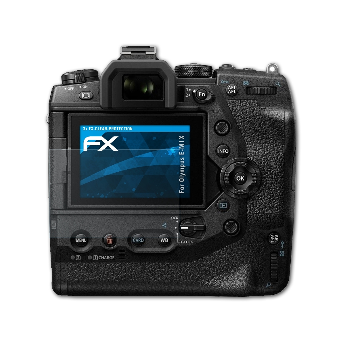 E-M1X) FX-Clear ATFOLIX Displayschutz(für 3x Olympus