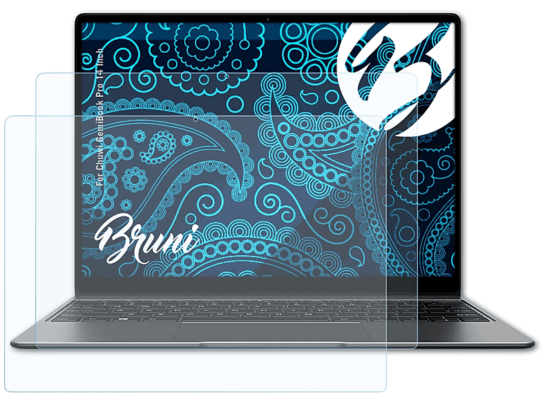 BRUNI (14 Inch)) 2x Basics-Clear Schutzfolie(für GemiBook Pro Chuwi