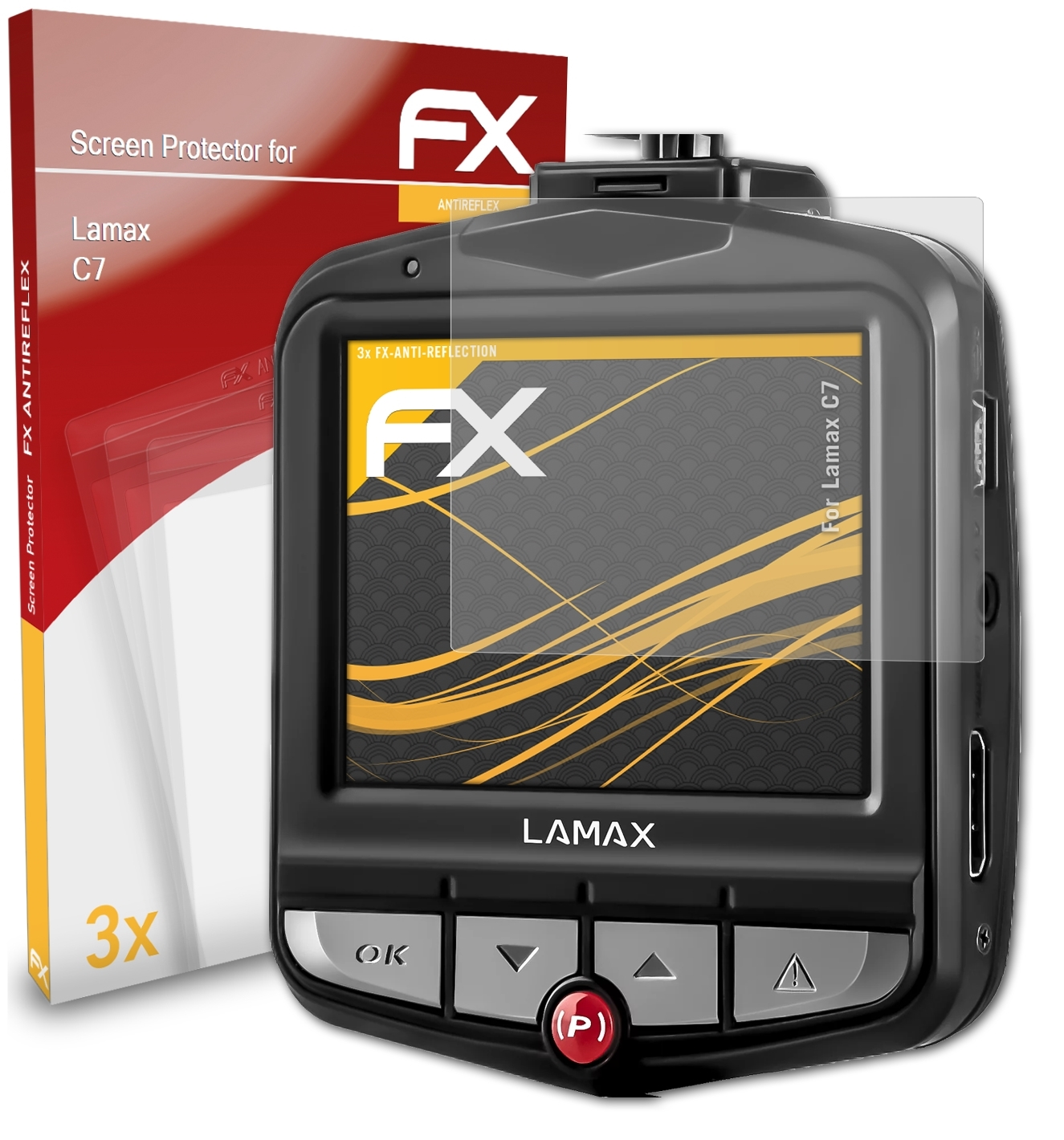 ATFOLIX 3x FX-Antireflex Displayschutz(für C7) Lamax