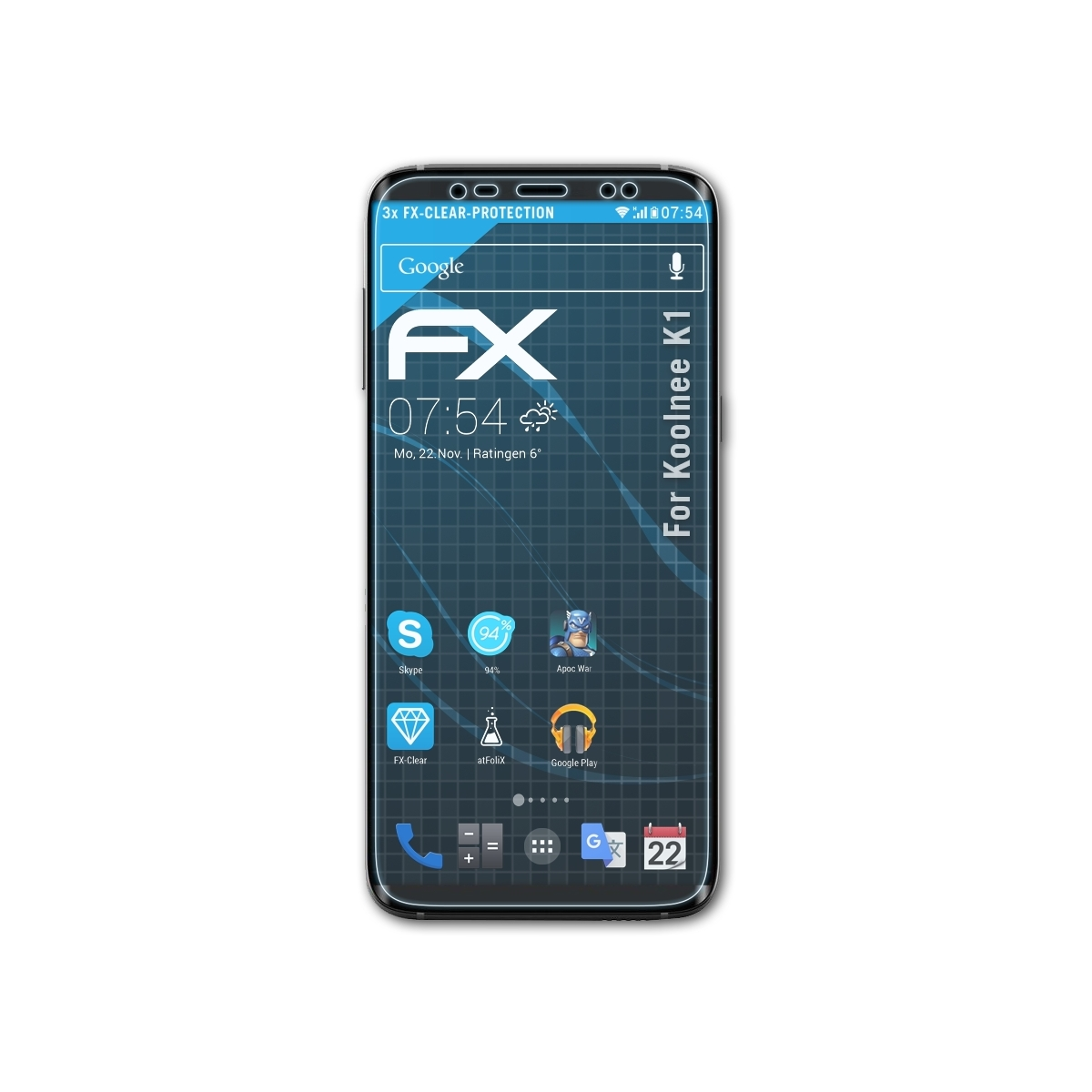 Koolnee 3x FX-Clear Displayschutz(für K1) ATFOLIX