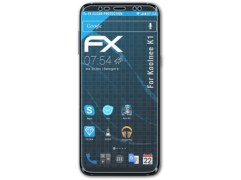 Displayschutz(für K1) FX-Clear 3x Koolnee ATFOLIX