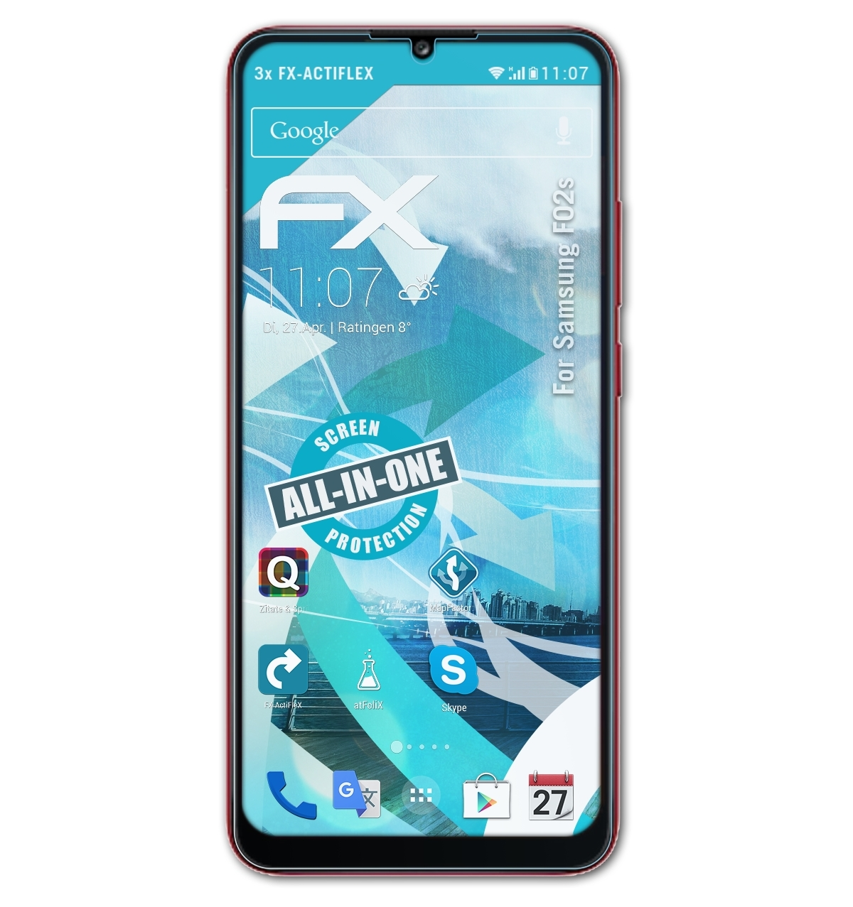 ATFOLIX F02s) 3x FX-ActiFleX Samsung Displayschutz(für