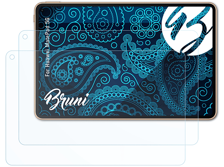 BRUNI 2x Basics-Clear Huawei MatePad 5G) Schutzfolie(für
