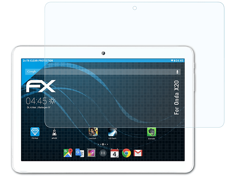 ATFOLIX 2x FX-Clear Displayschutz(für Onda X20)