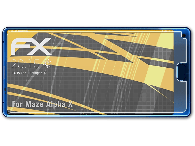Maze 3x ATFOLIX X) FX-Antireflex Displayschutz(für Alpha