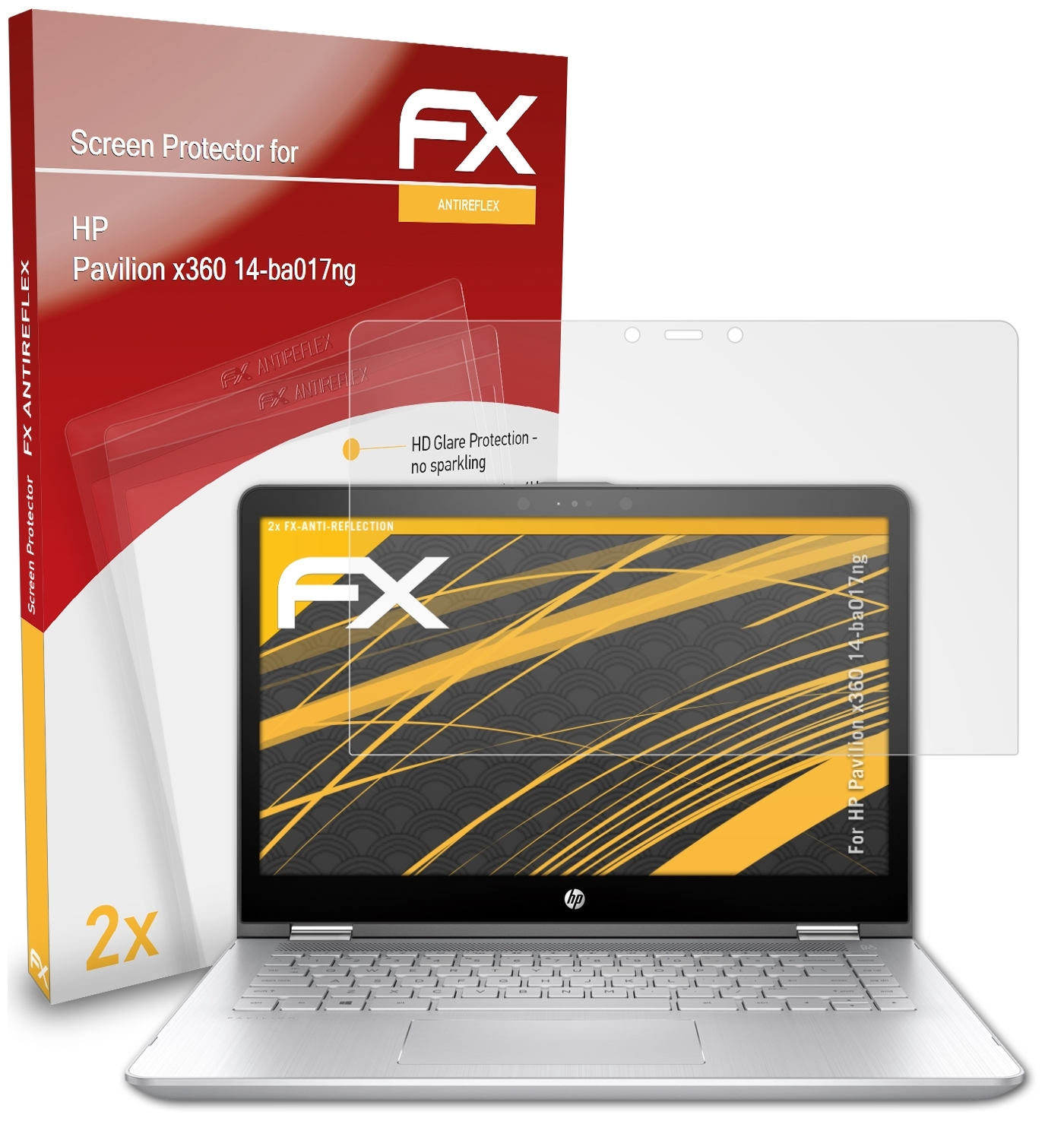 ATFOLIX 2x FX-Antireflex Displayschutz(für x360 14-ba017ng) HP Pavilion