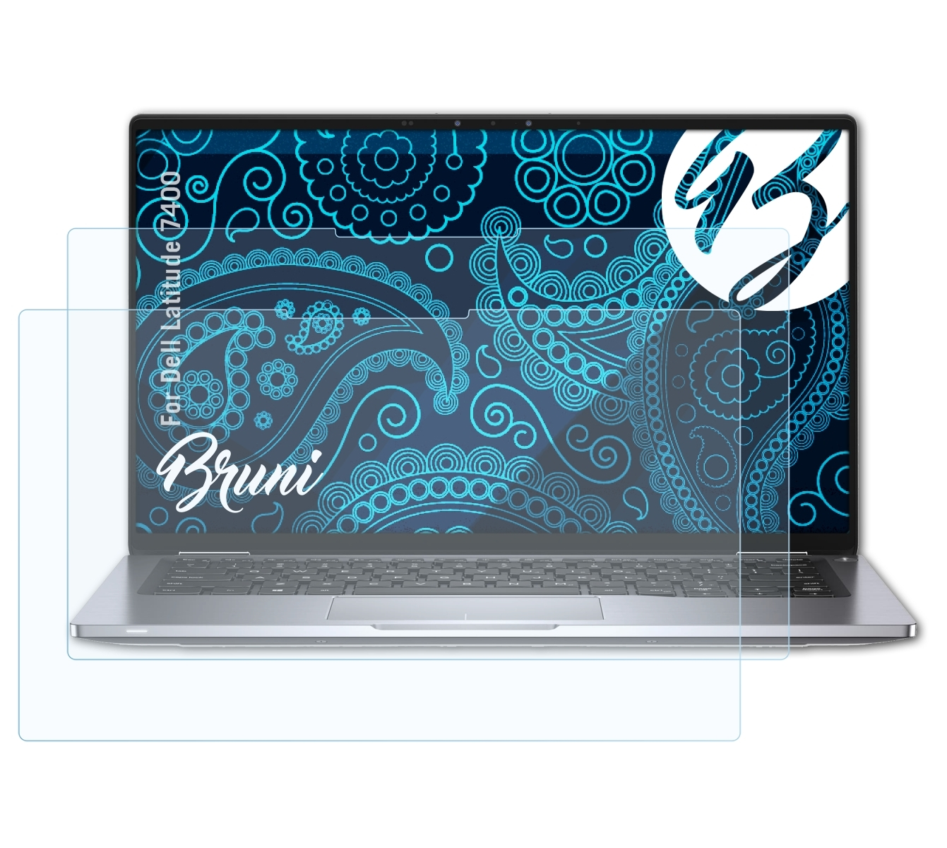 BRUNI 2x Basics-Clear Dell Schutzfolie(für Latitude 7400)