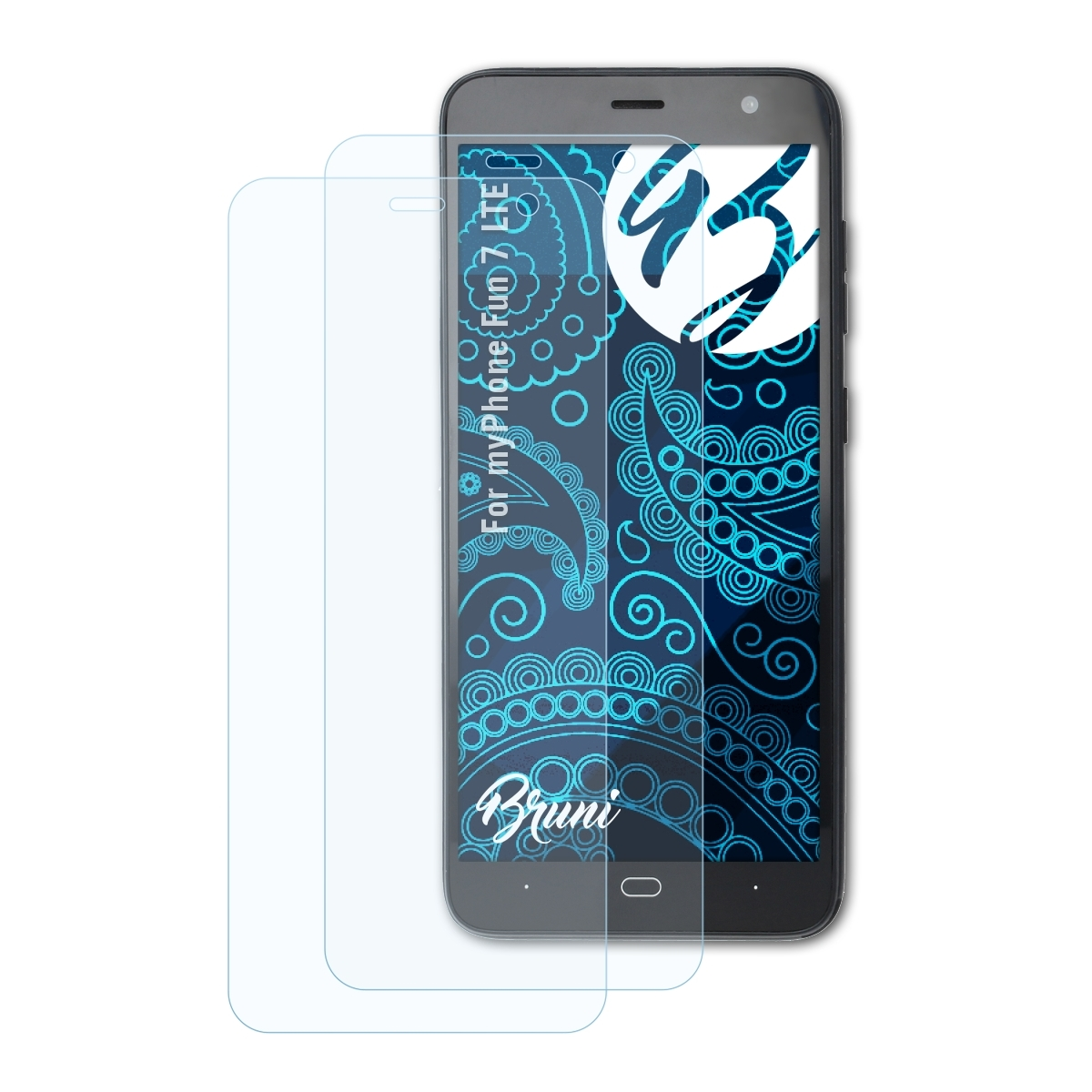 BRUNI 2x Basics-Clear Schutzfolie(für myPhone LTE) 7 Fun