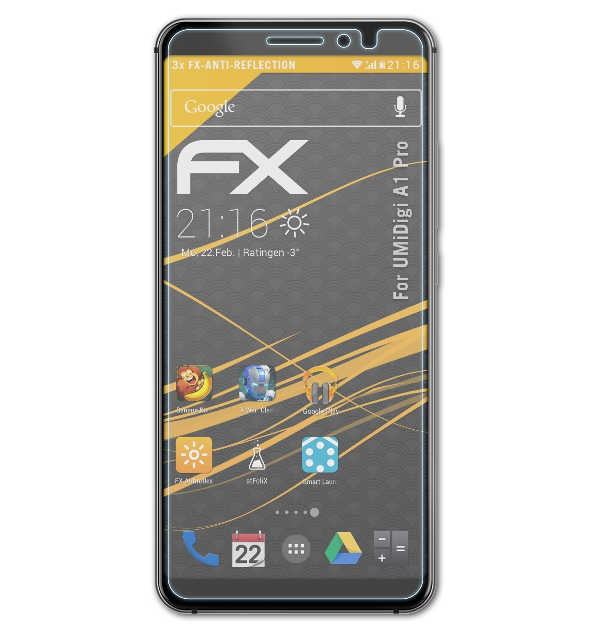 3x ATFOLIX A1 FX-Antireflex UMiDigi Pro) Displayschutz(für