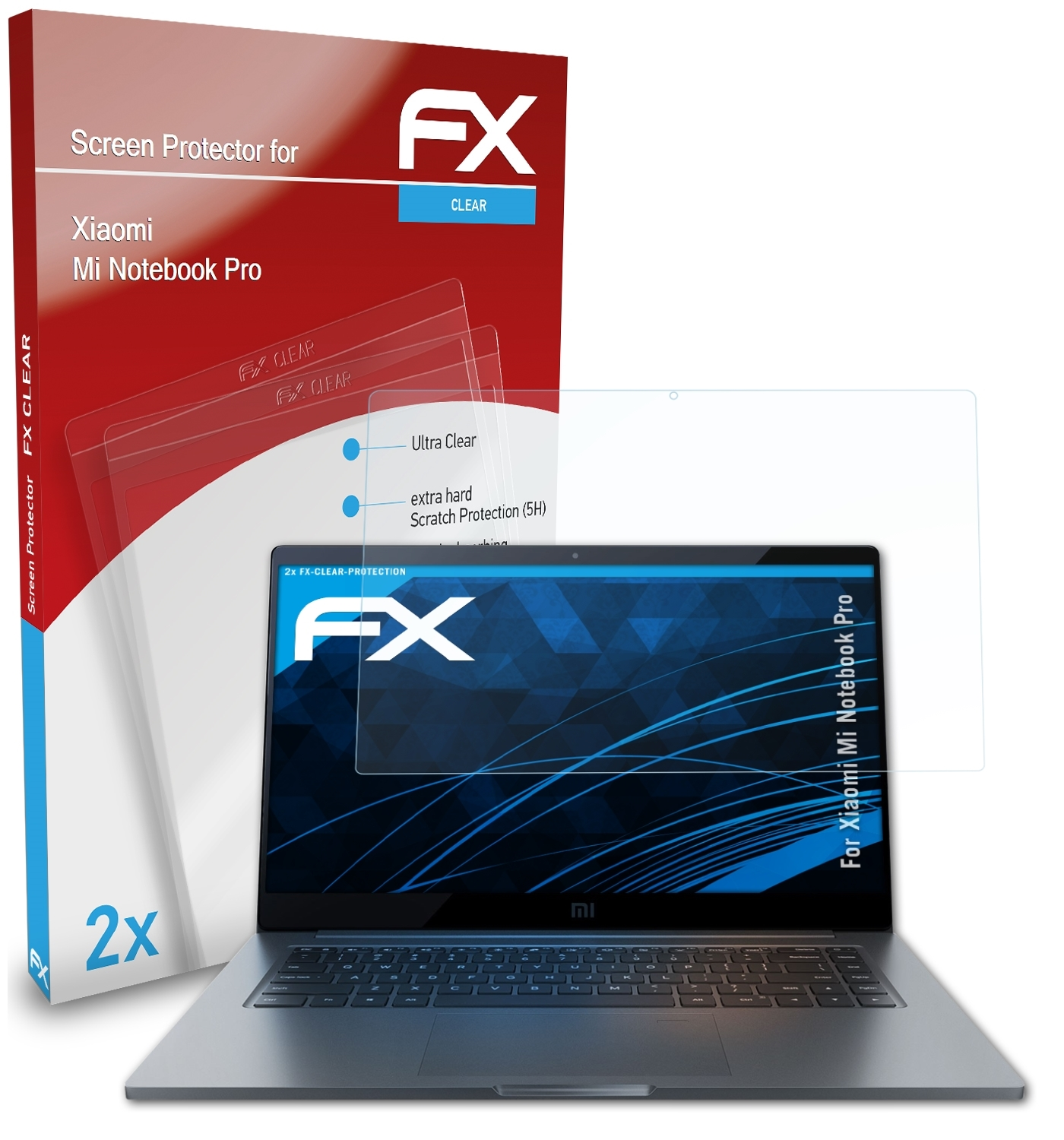 ATFOLIX 2x FX-Clear Displayschutz(für Notebook Pro) Xiaomi Mi