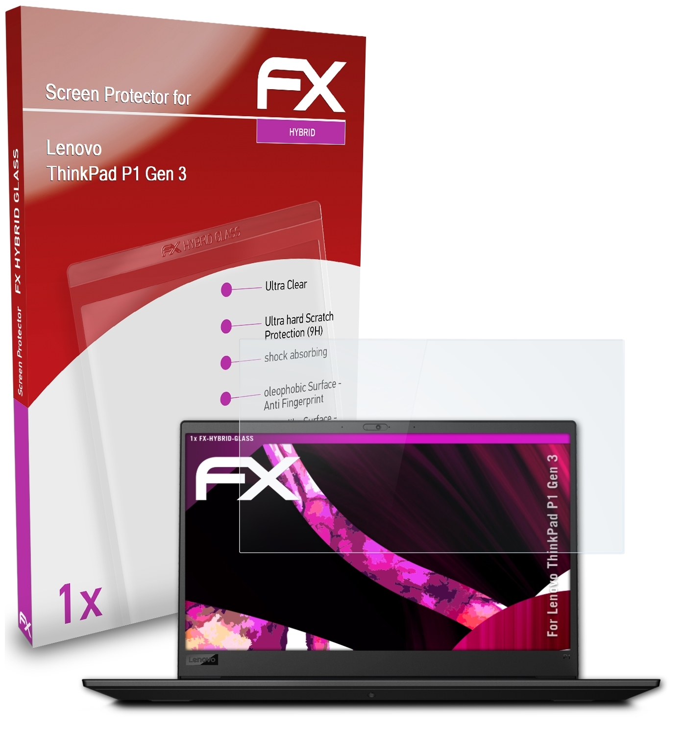 P1 ATFOLIX ThinkPad FX-Hybrid-Glass (Gen Lenovo 3)) Schutzglas(für
