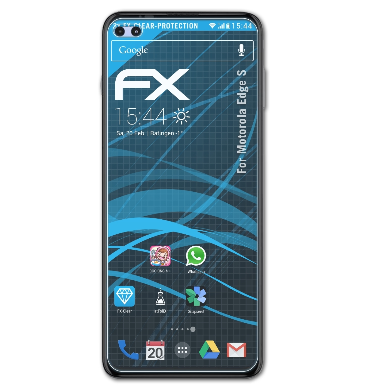 Displayschutz(für FX-Clear S) Edge 3x Motorola ATFOLIX