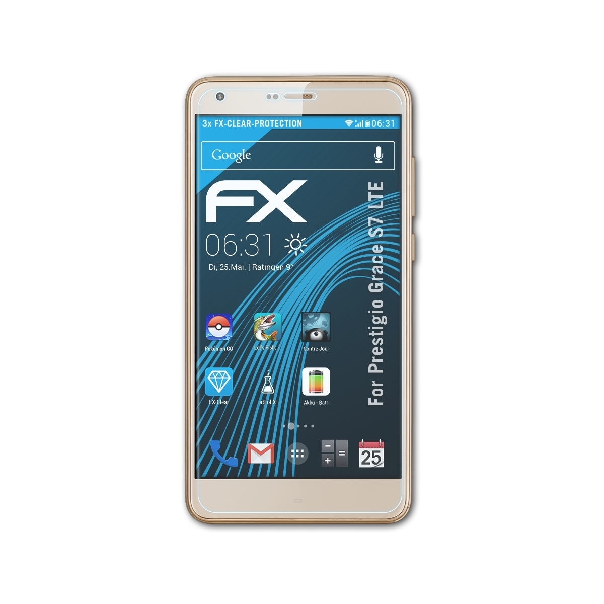 ATFOLIX 3x FX-Clear Displayschutz(für Grace LTE) S7 Prestigio