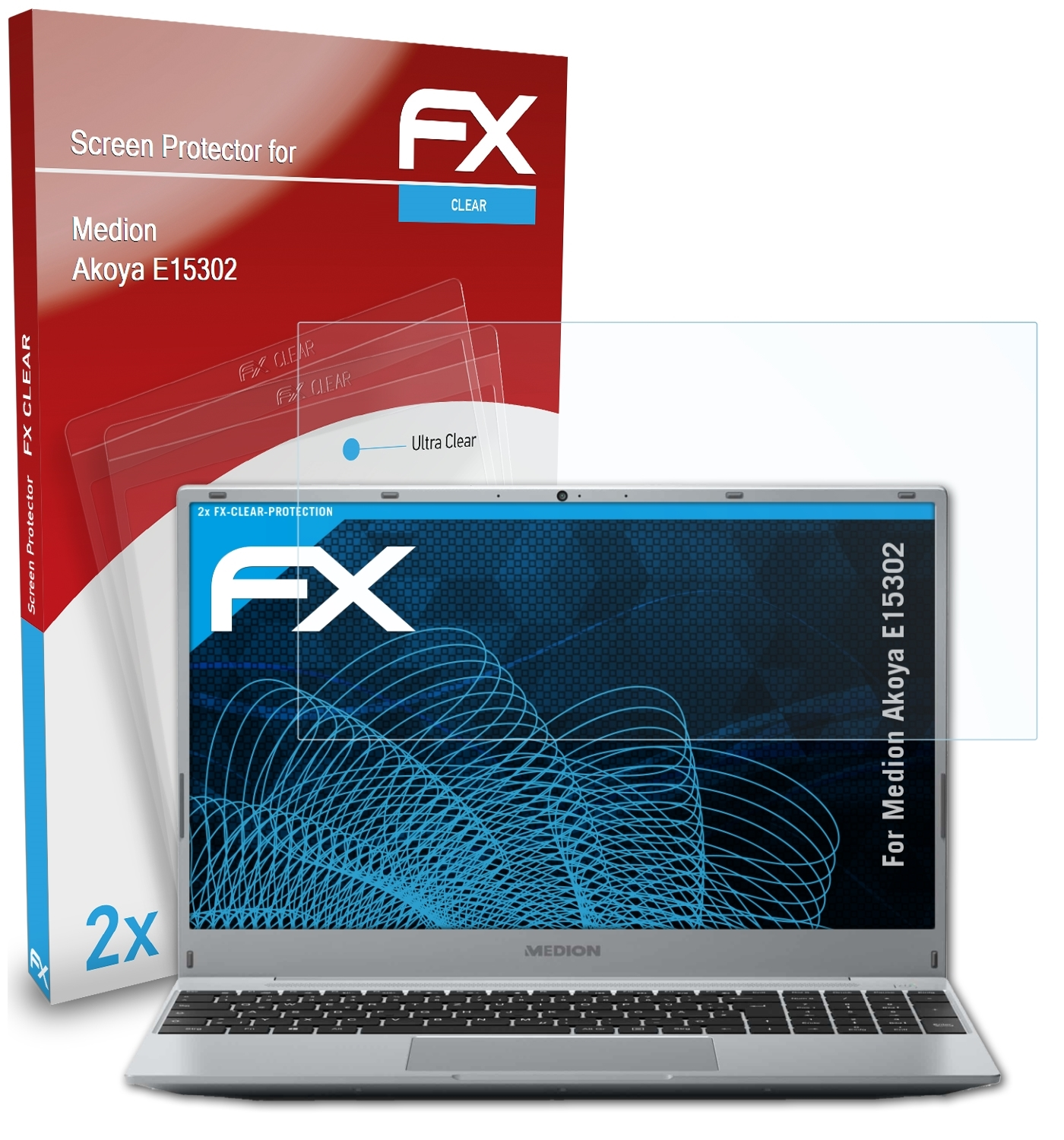 ATFOLIX 2x FX-Clear Displayschutz(für E15302) Medion Akoya