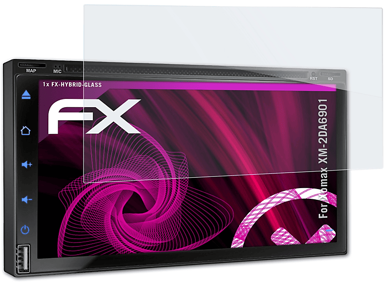ATFOLIX FX-Hybrid-Glass Xomax XM-2DA6901) Schutzglas(für