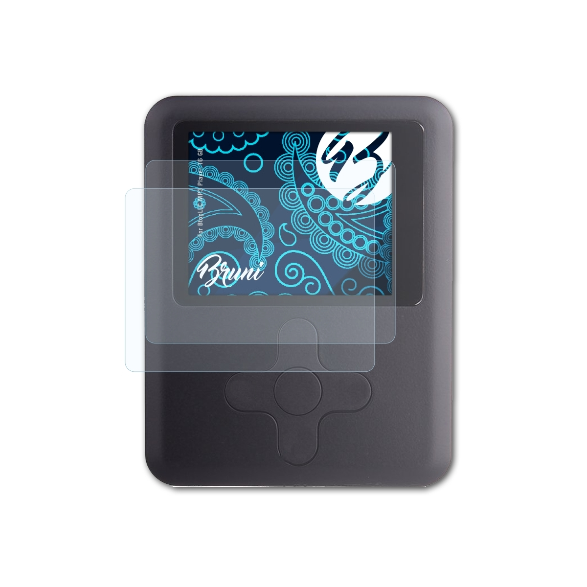 BRUNI Basics-Clear MP3 Schutzfolie(für (16 BtopLLC 2x GB)) Player