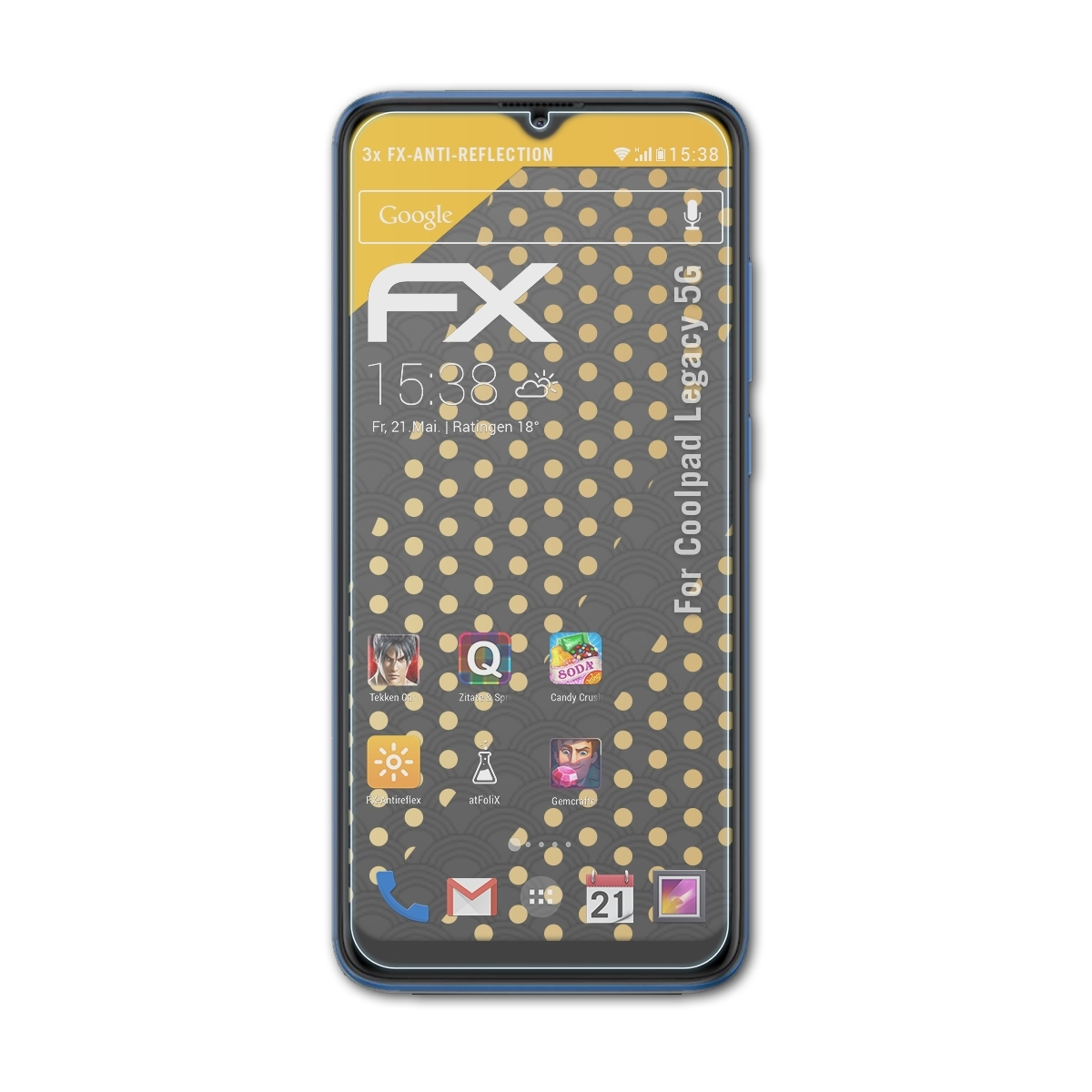 FX-Antireflex 5G) Legacy 3x Displayschutz(für Coolpad ATFOLIX