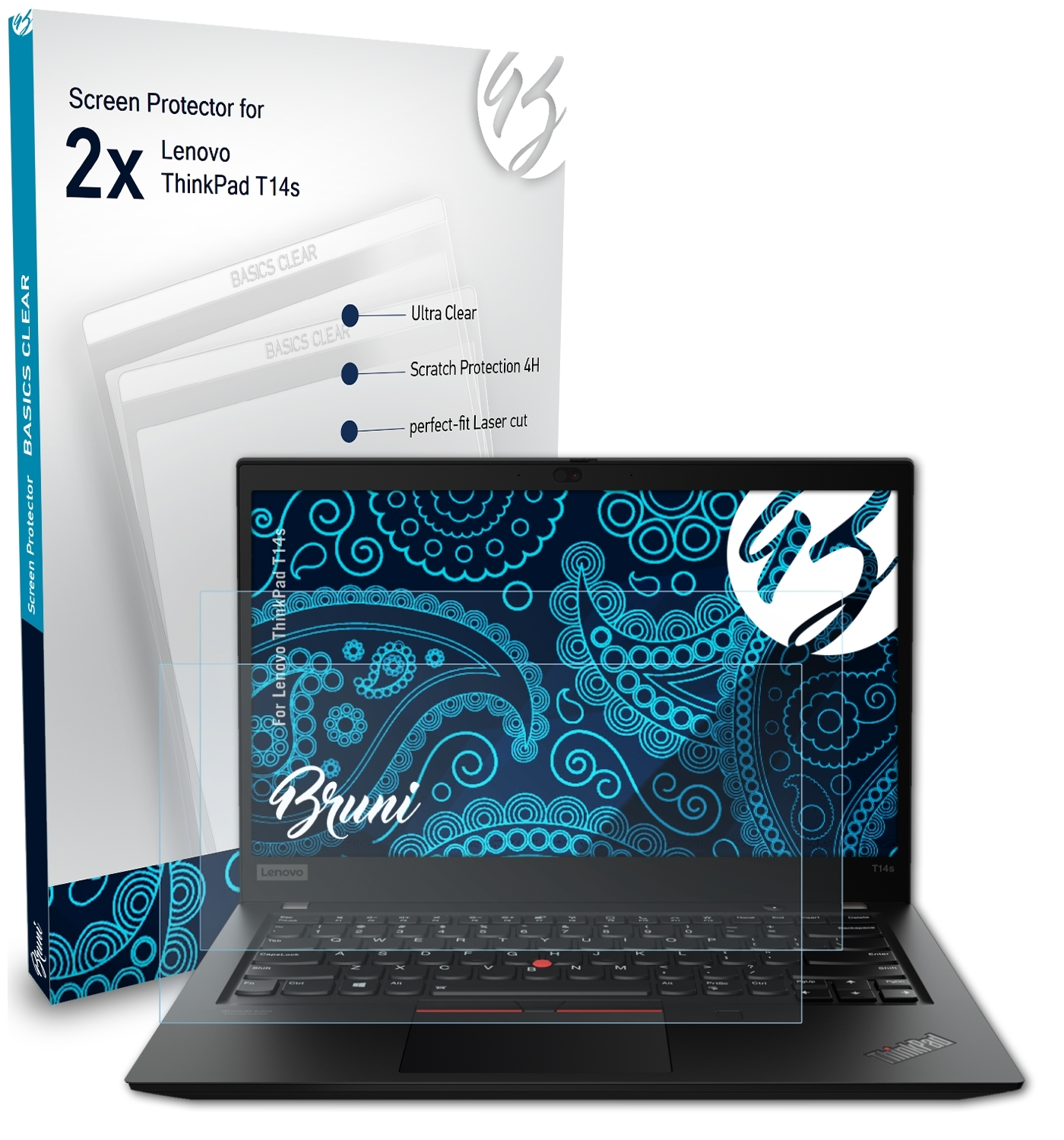 BRUNI 2x Basics-Clear ThinkPad T14s) Lenovo Schutzfolie(für