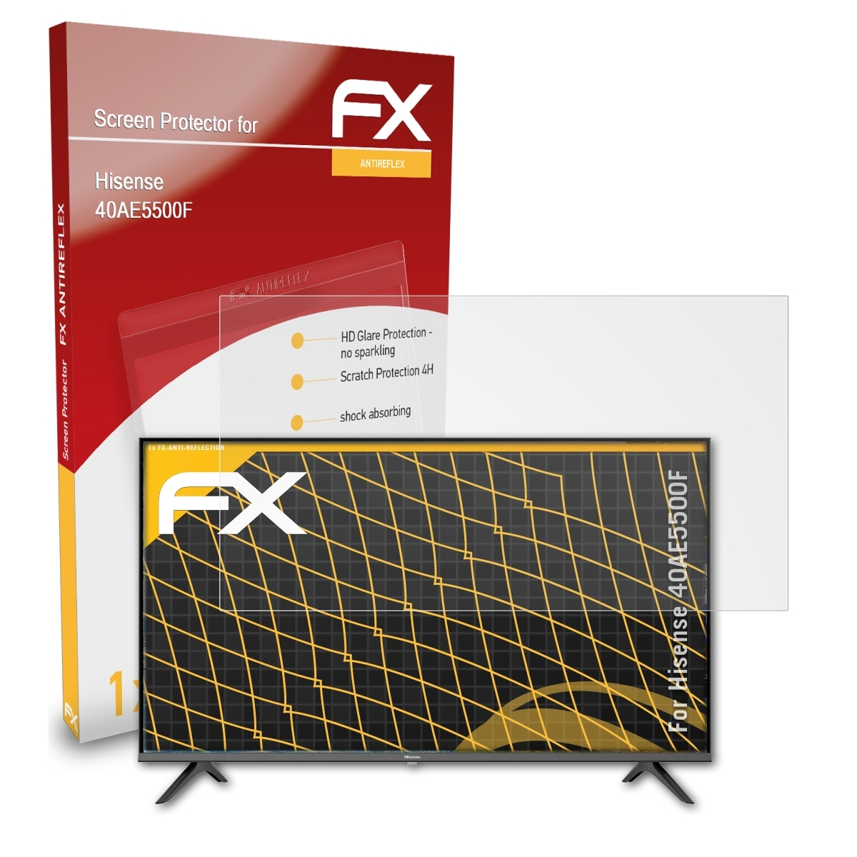 ATFOLIX FX-Antireflex Displayschutz(für Hisense 40AE5500F)