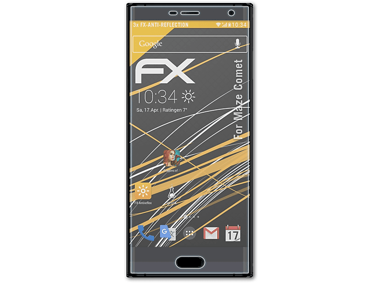 ATFOLIX 3x FX-Antireflex Displayschutz(für Maze Comet) | Displayschutzfolien & Gläser
